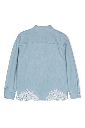 blue cotton shirt ERMANNO SCERVINO KIDS | SFCA015CDF0264100